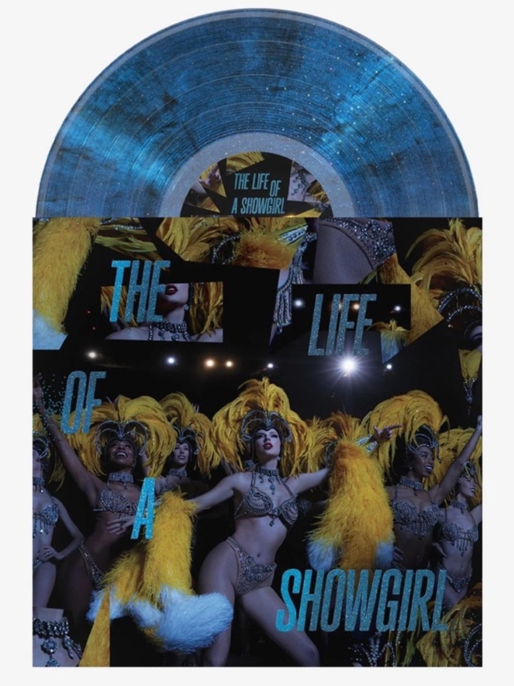 Taylor Swift The Life of A Showgirl Show Business - Lakeside Blue Sparkle Vinyl